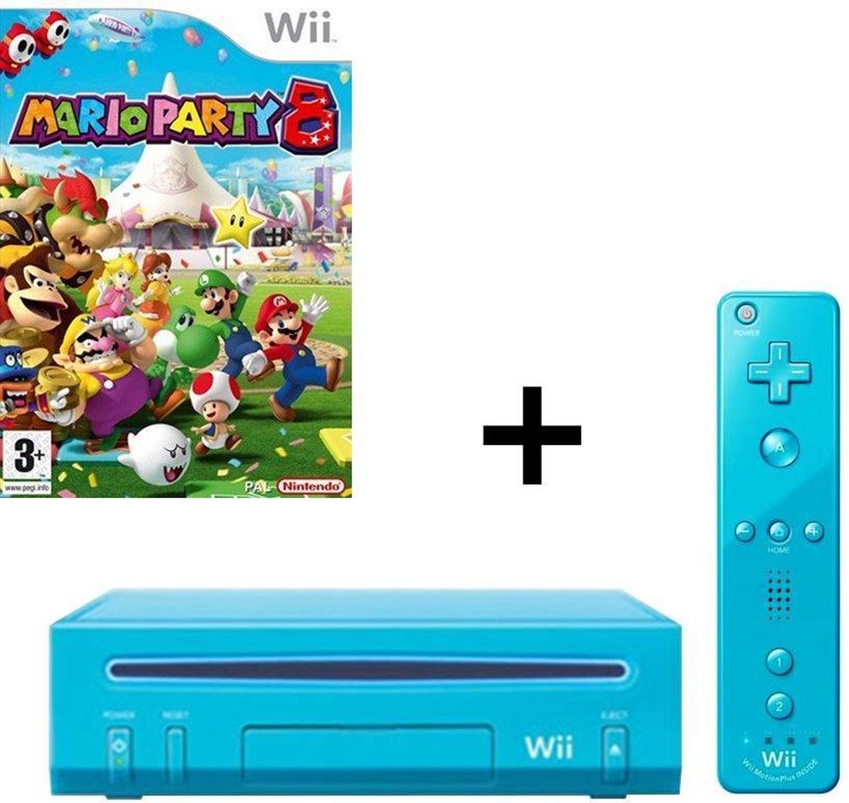 Refurbished Nintendo Wii (Blauw) Edition + Mario Party 8 | bol.com