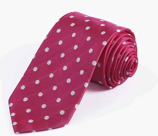 Begeleiden Continent Marine Zijden stropdassen - stropdas heren ThannaPhum Zijden stropdas rood met  witte stippen | bol.com