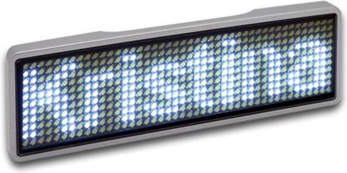 LED-naamplaatje Wit 44 x 11 Pixel (b x h x d) 93 x 30 x 6 mm 125908