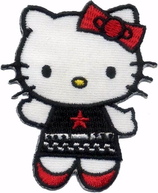 Strijk Embleem Hello Kitty Zwart Jurkje