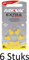 36 Stuks (6 Blisters a 6 st) Rayovac Extra Advanced 10 MF Gehoorapparaat batterijen
