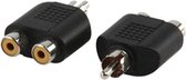 RCA Man Tulp adapter naar 2x RCA Tulp Vrouw Profile