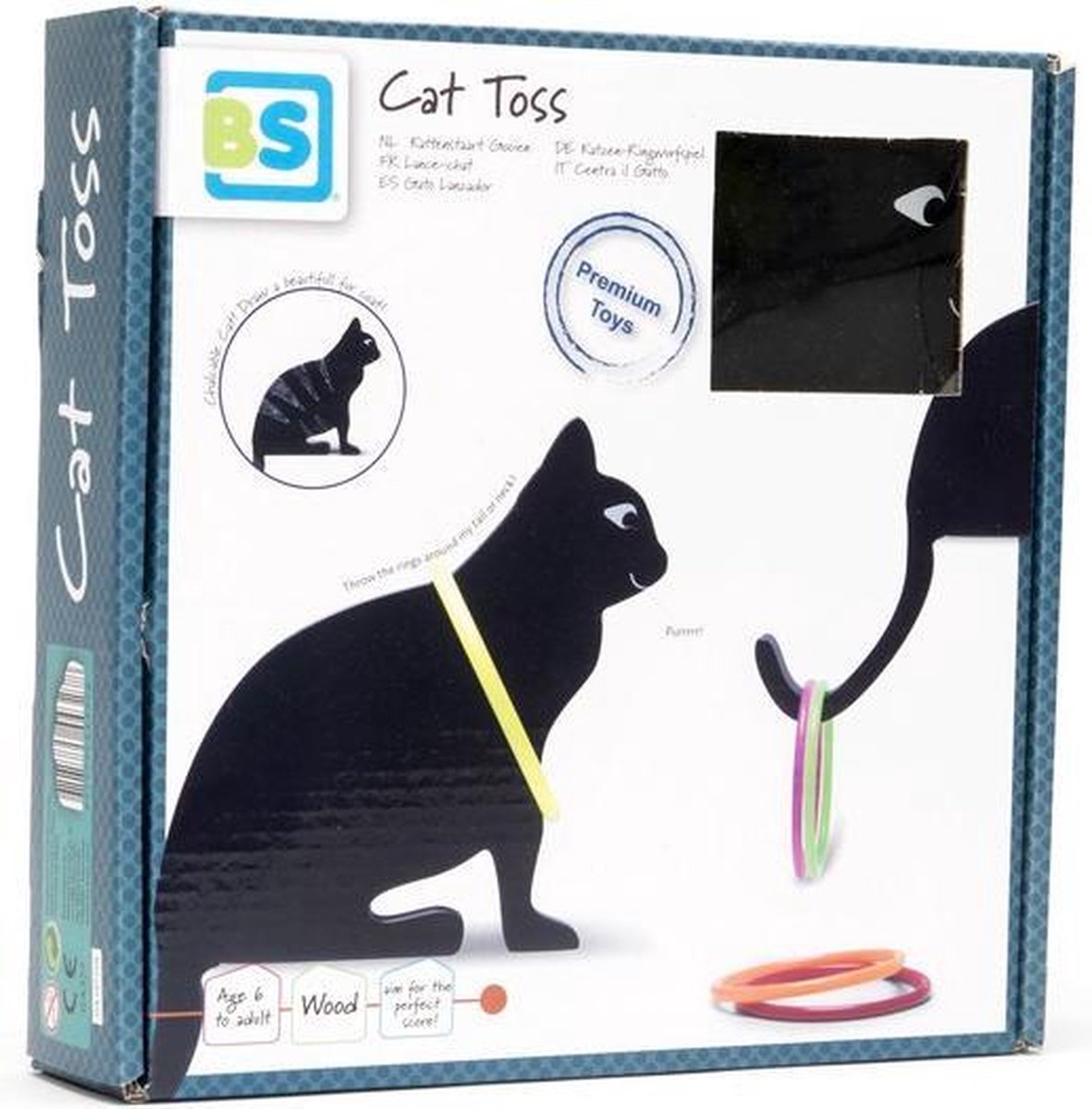 BS Toys Kattenstaart Gooien - Zwart - Hout - Buitenspel - Werpspel - Kattenspel — afbeelding 2