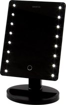 MARTA MT-2654 verlichte make-up spiegel|16x21CM|Instelbare LED verlichting|black pearl