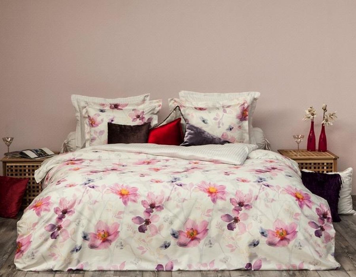 Heckettlane HNL Refined Selena Dekbedovertrek - Litsjumeaux XL - 260x200/220 cm - Offwhite
