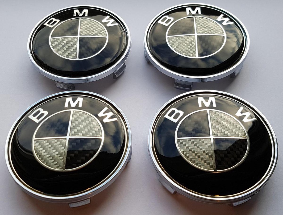 Naafdoppen carbon 68mm voor BMW [centercaps - naafkappen - naafdeksel -  wieldop 
