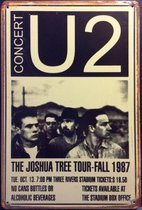 Concertbord Rusty 30x40 cm U2 Joshua Tree