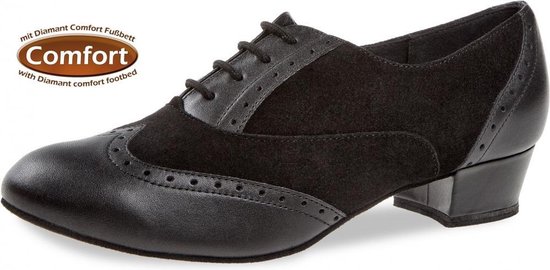 Diamant Ladies Dance Shoes 063-029-070 - Salsa / Latin Training Shoes - Black Suede / Leather - Taille 36,5