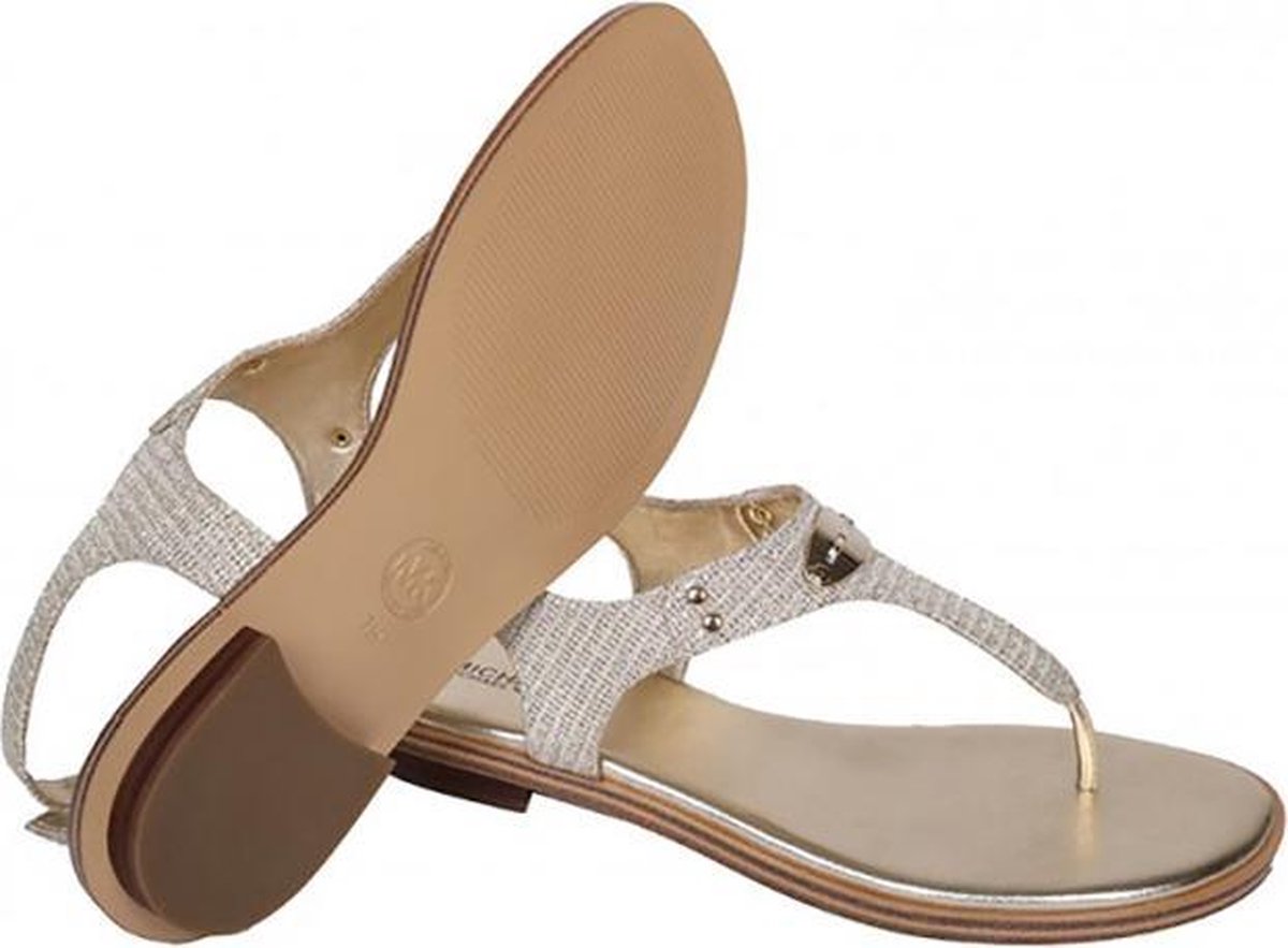 美しい マイケルコース レディース サンダル シューズ Mk Plate Flat Thong Sandals Black Chunky Glitter クーポン発行 Www Kaneorthotics Co Nz