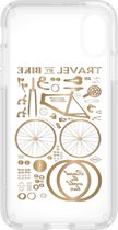 Speck Presidio Clear + Print - Hoesje voor iphone X - Citybike Metallic Gold Yellow/Clear