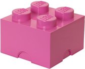 Set van 4 - Opbergbox Brick 4, Roze - LEGO