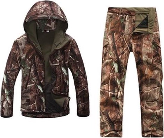Ensemble de camouflage Veste d'hiver détecteur de métaux + pantalon GREEN CAMO XL