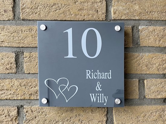 Porte d'entrée avec plaque signalétique Anthracite