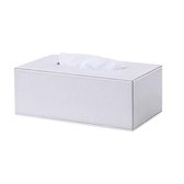 Tissue Box Houder Kunstleer - Luxe Doos voor Servetten – Zakdoekjeshouder – Wit – 24x12x9.5 cm