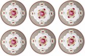 Pip Floral Startersset Gebaksborden Khaki 6 stuks