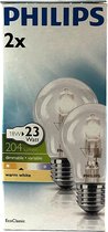 Philips ECOClassic Standaardlamp 18w-23w E27 helder 2-stuks