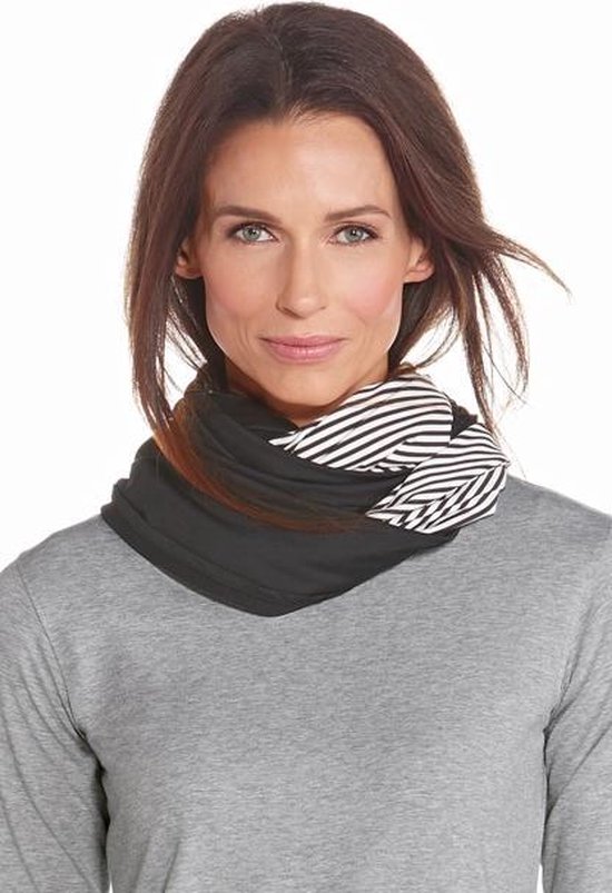 Laatste Installeren affix Coolibar - UV-beschermende ronde sjaal - Zwart / wit - maat Onesize |  bol.com