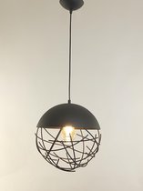 MINERVA Hanglamp E27 1x Zwart