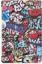 Samsung Galaxy Tab S6 Book Case Print Cartoon Graffiti