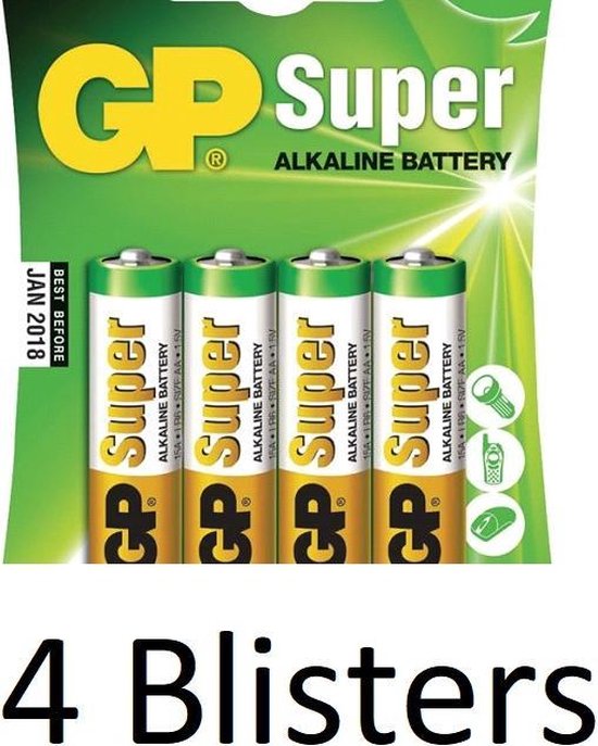 GP AA Super Alkaline Batterijen - 16 stuks | bol.com