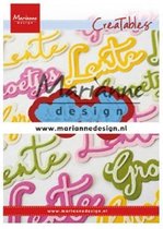 Marianne Design Creatables Snij en Embosstencil - NL - Groetjes