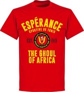 Esperance De Tunis Established T-Shirt -  Rood - XXL