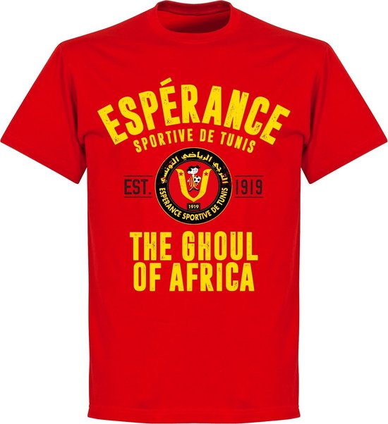 Esperance De Tunis Established T-Shirt -  Rood - XXL