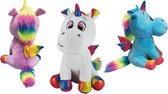 Unicorn met vleugels zittend 50cm eenhoorn knuffels