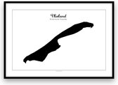 Vlieland eilandposter - Zwart-wit