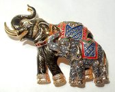 Vergulde Broche Olifant en Kalf