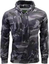 Grijze Hoodie heren met capuchon - Light Sport Sweater - Camouflage kleding - Maat L