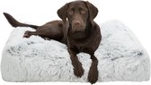 Hondenkussen Harvey Pluche - wit-zwart - 100 × 70 cm