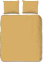 Comfortabele Katoen/Satijn Uni Dekbedovertrek Oker | 200x200/220 | Heerlijk Zacht En Soepel | Topkwaliteit
