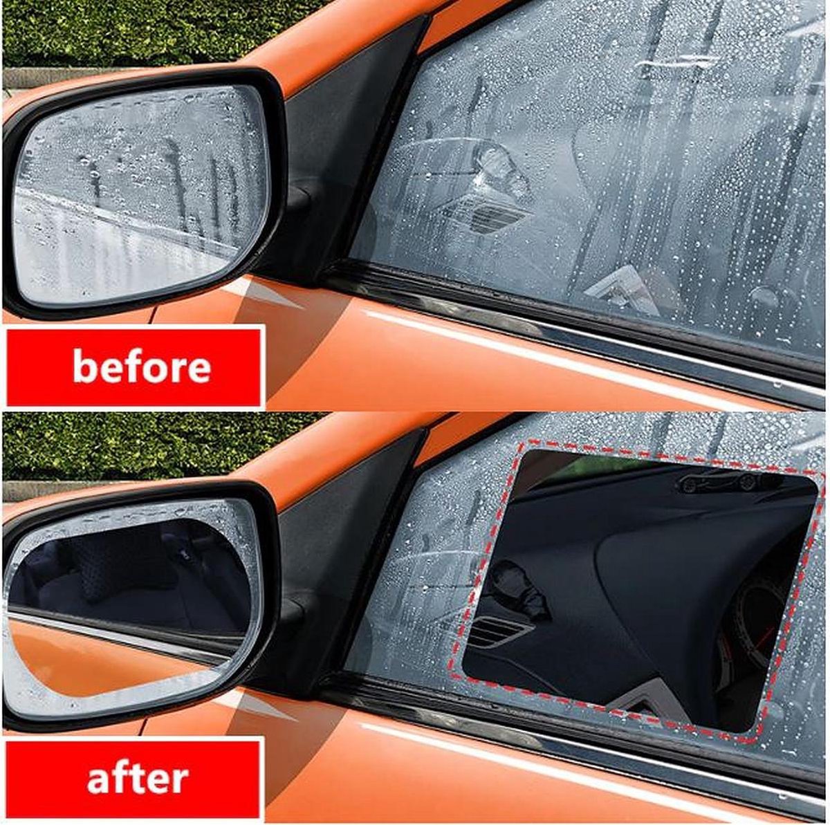 Auto stickers - voor auto - Nano Caoting - Anti-regen - Anti-Fog - Spiegel  stickers 