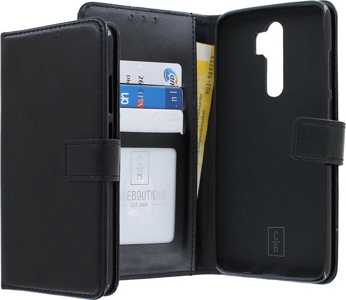Xiaomi Redmi Note 8 Pro Bookcase hoesje - CaseBoutique - Effen Zwart - Kunstleer