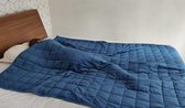 SleepHappy Verzwaringsdeken 7 kg | Donkerblauwe zachte fleece | 152x203 cm |Weighted blanket geschikt voor mensen met ADHD van 60-100 kg