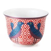 Kopjes voor espresso of thee - Set van 4 stuks - Paradise Birds Images d' Orient