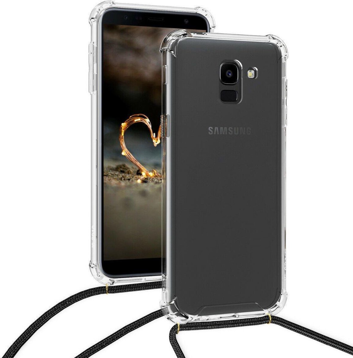 Telefoonhoesje met koord voor Samsung Galaxy J6 telefoontasje crossbody |  bol.com