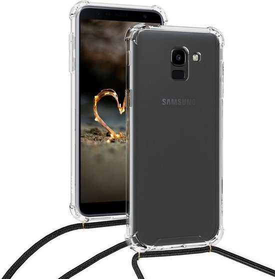 vragenlijst twintig Onderscheiden Telefoonhoesje met koord voor Samsung Galaxy J6 telefoontasje crossbody |  bol.com