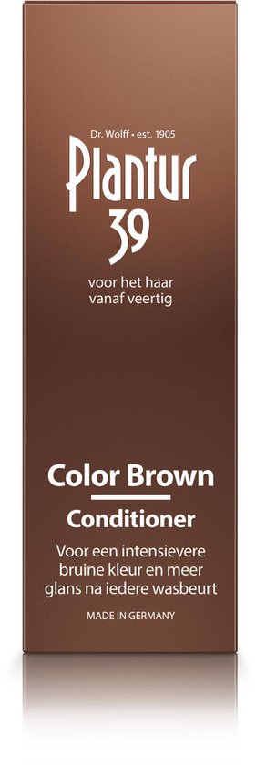 Plantuur 39 Color Brown Conditioner voor het haar vanaf veertig in bruine verpakking.
