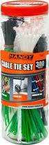 Handy - Tie Wraps - Kabelbinders - 300 Stuks in handige koker - Tie rips