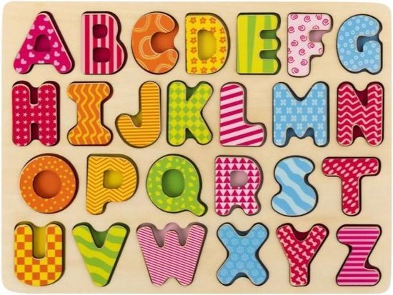 worstelen zebra Kritiek Puzzel - Alfabet puzzel - Hout - Leren spelen met letters. Puzzel hout -  Vanaf 24... | bol.com