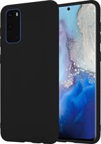 Siliconen telefoonhoesje geschikt voor Samsung Galaxy S20 Hoesje Zwart