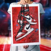 Air Jordan 1 retro og gs Chicago print (50x70cm)