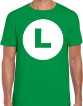 Luigi loodgieter verkleed t-shirt groen voor heren - carnaval / feest shirt kleding / kostuum L