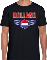 Holland landen t-shirt Nederland zwart voor heren XXL
