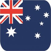 45x Bierviltjes Australische vlag vierkant - Australie feestartikelen - Landen decoratie