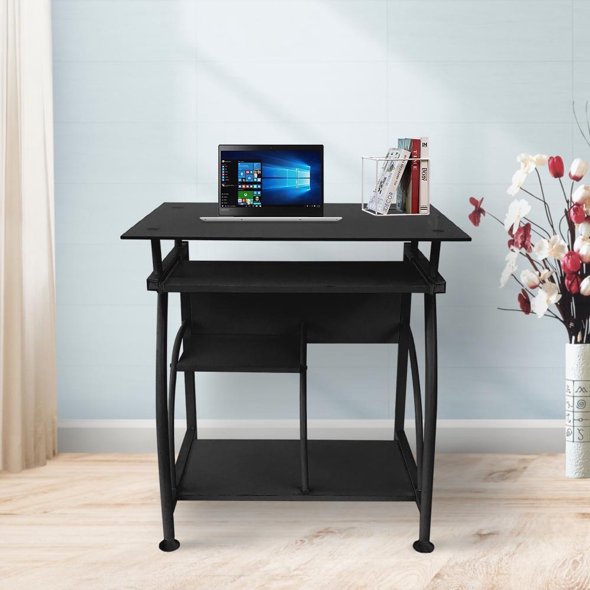 VDD VDD Laptop Bureau Tafel Zwart - afbeelding 2