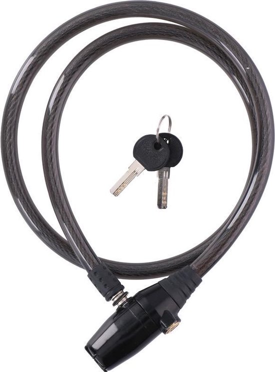 Câble antivol avec alarme noir 12 x 100 cm - Antivol vélo - Antivol scooter  - Antivol... | bol.com