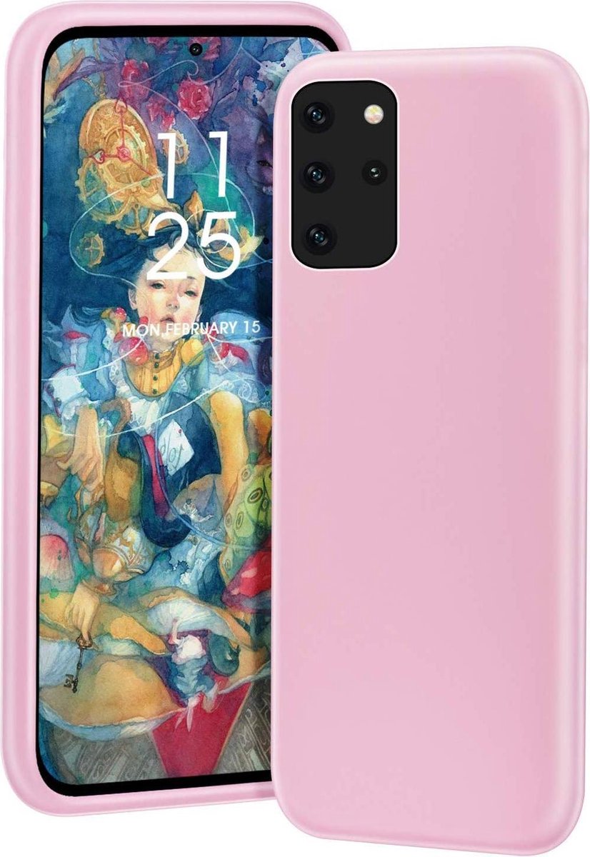 HB Hoesje Geschikt voor Samsung Galaxy S20 Plus - Siliconen Back Cover - Roze